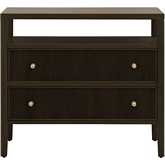 Highland Open Shelf 2 Drawer Nightstand in Dutch Brown Oak Finish 5257.DB-OAK